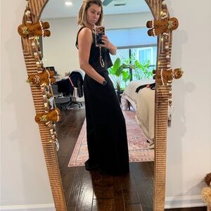 Viral black wide leg work pants